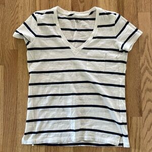 Madewell navy blue & white striped tee - Xs